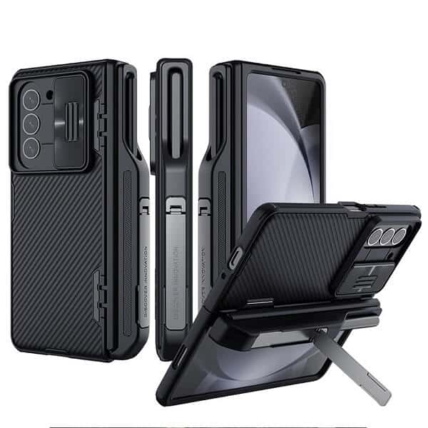 Nillkin CamShield Samsung Galaxy Z Fold 5 5G Slide Camera Back Protective 360° Fiber Cover Kickstand (Black) Nillkin CamShield Samsung Galaxy Z Fold 5 5G Slide Camera Back Protective 360° Fiber Cover Kickstand (Black)
